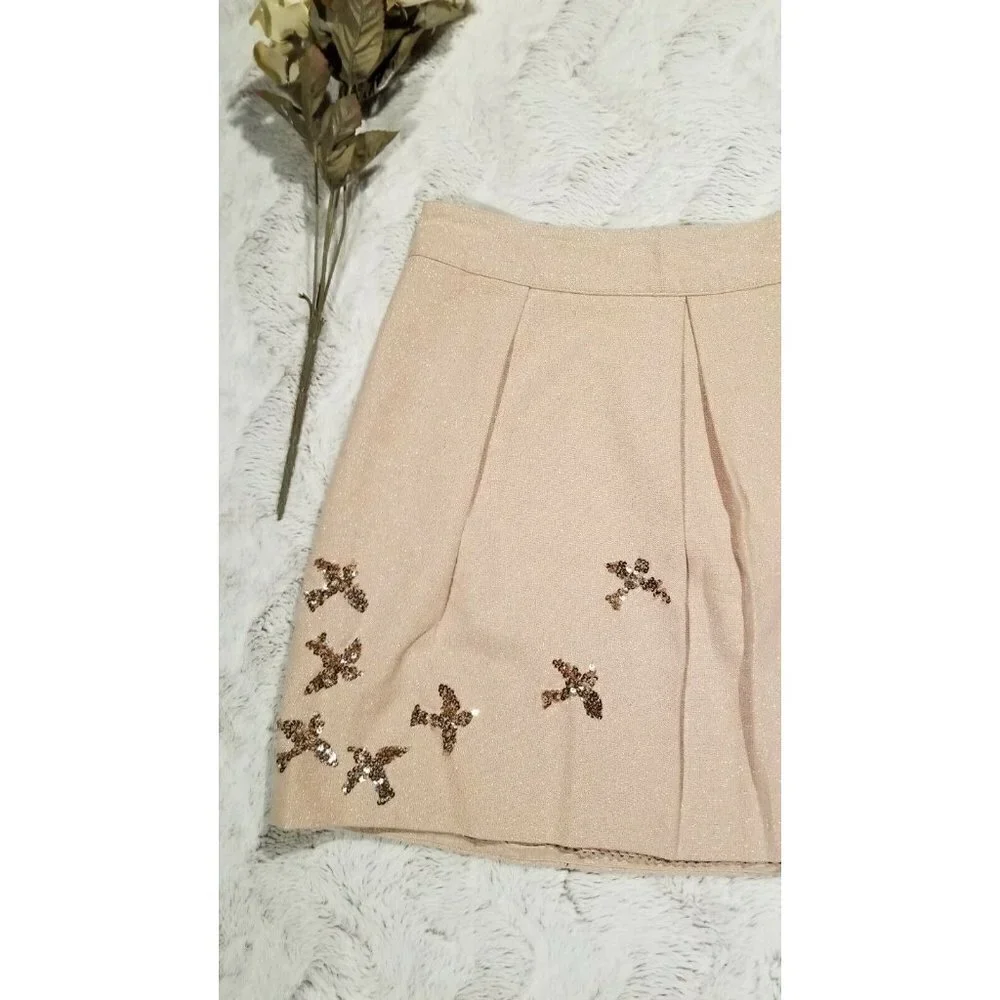 Leifnotes Blush‎ Pink Cotton Blend Sequin Bird Sz 2